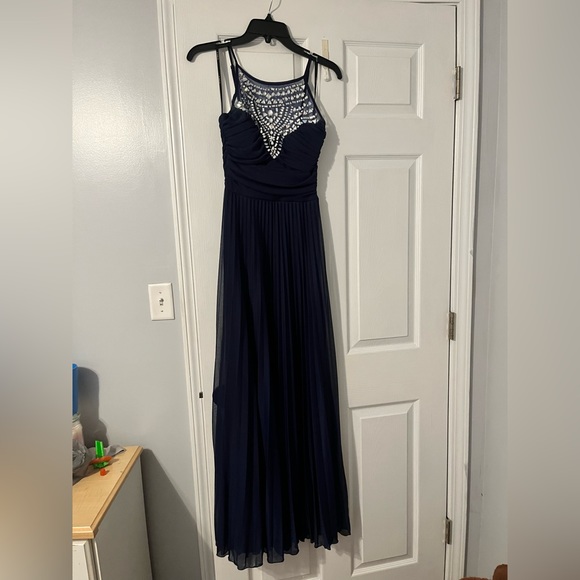 B Darlin Navy Blue Lace Dress Darlin Brand: 13/14 Short Dress